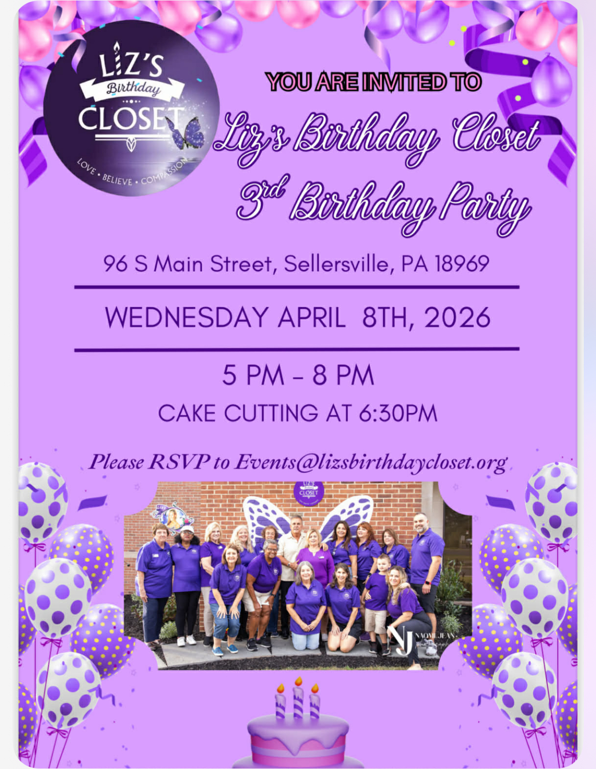 Liz’s Birthday Closet 3rd Birthday Party
